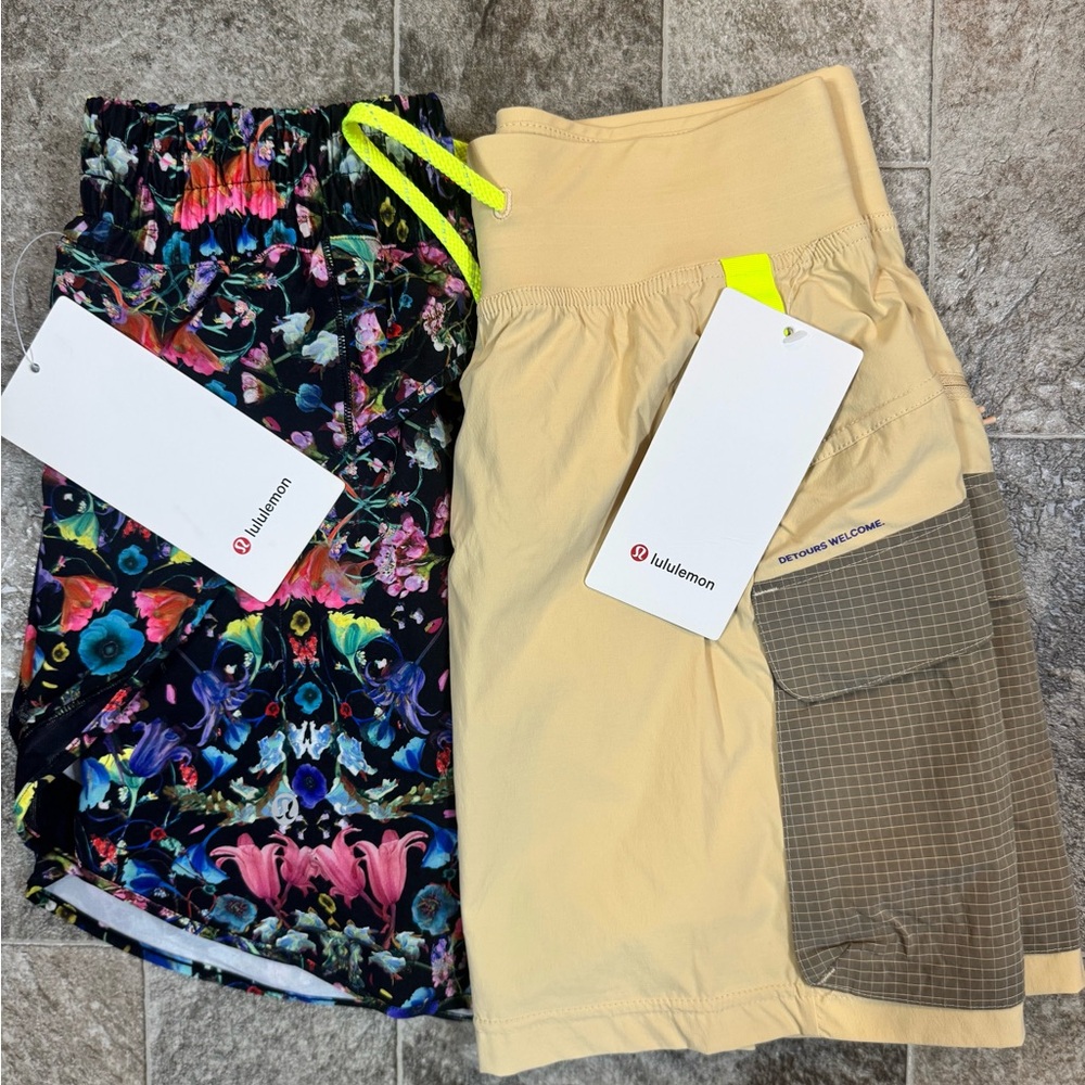 lululemon athletica lot Floral and Beige Skort